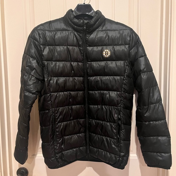 Fanatics Other - Boston Bruins Fanatics Puffer Jacket Men’s Large Black Warm EUC Hockey Team NHL
